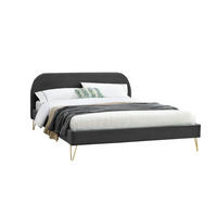 BETT Phoenix Grau 140 x 190 cm - Grau, Holz (140/190cm) - Concept Usine