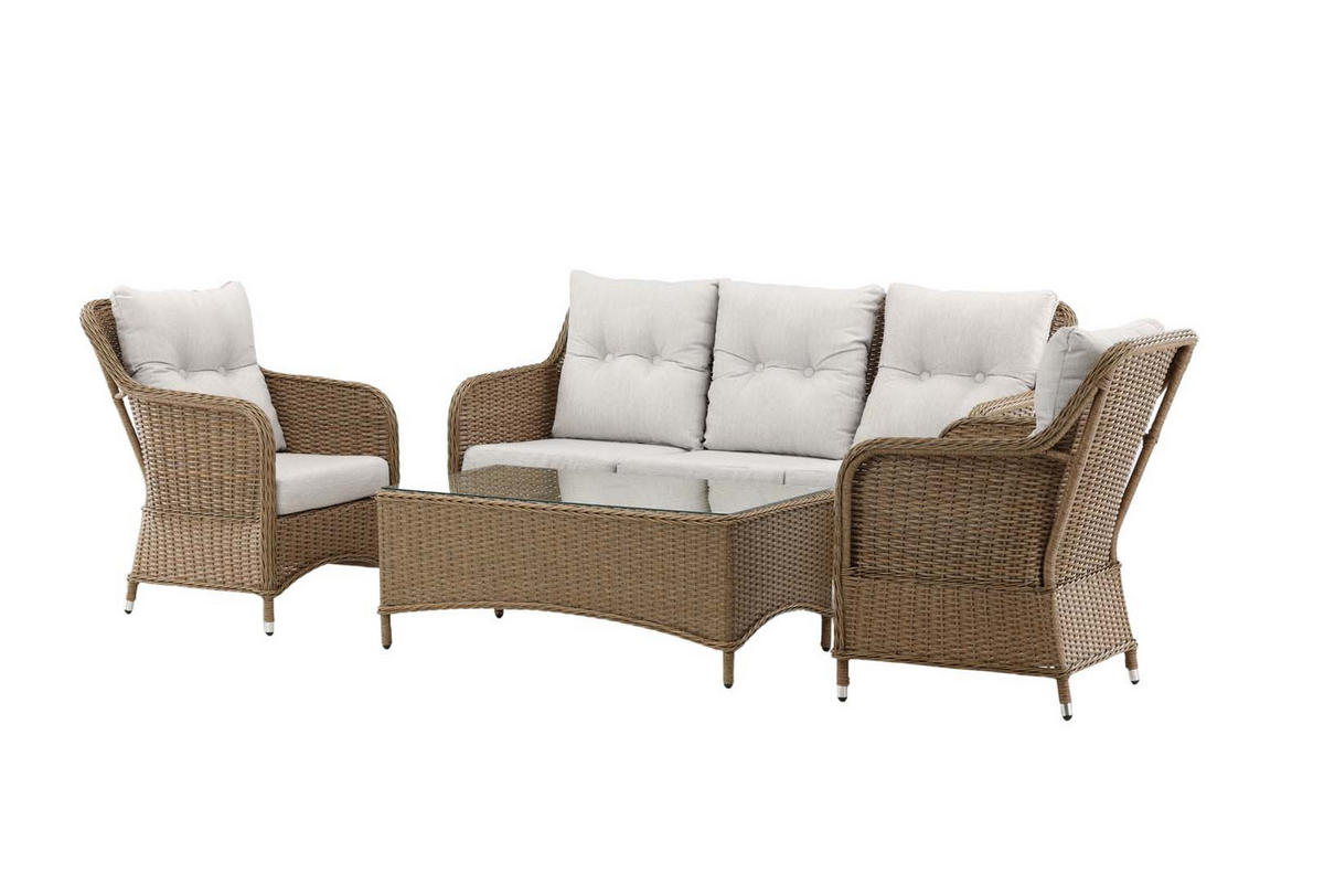 LOUNGE-SET natur - Naturfarben, Holzwerkstoff - ebuy24