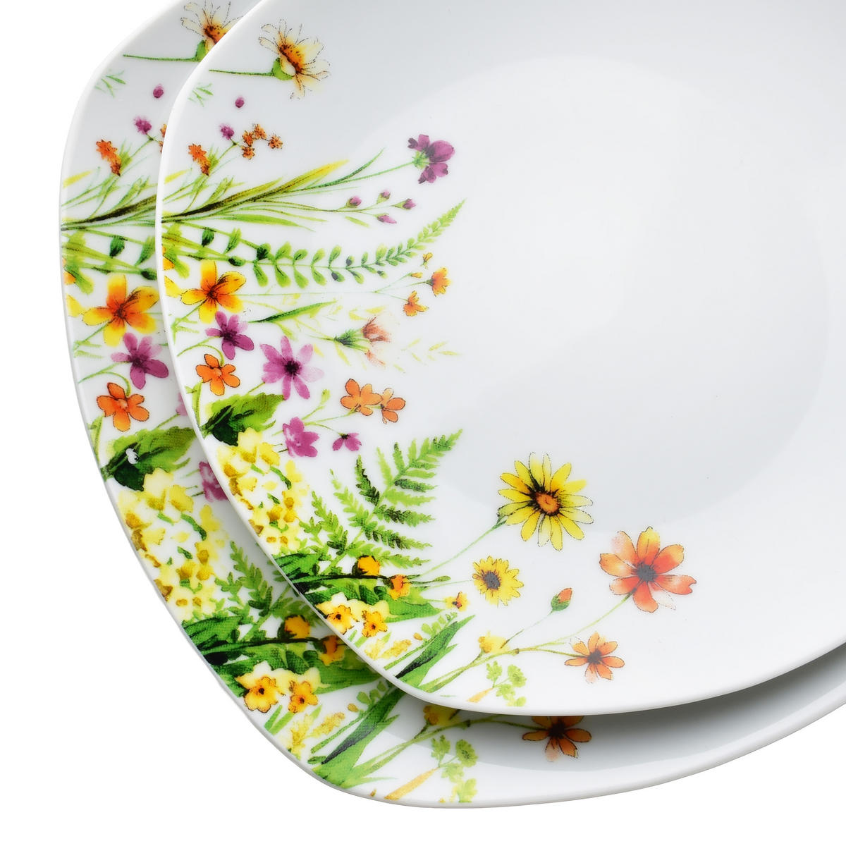 GESCHIRR-SET Lea 18-tlg Grün 30/30/20cm Porzellan - Grün, Keramik (30/20/30cm) - Mondex