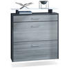SCHUHSCHRANK Malea Fronten in Avola-Anthrazit - Anthrazit, Holzwerkstoff (89/96/23cm) - Vladon