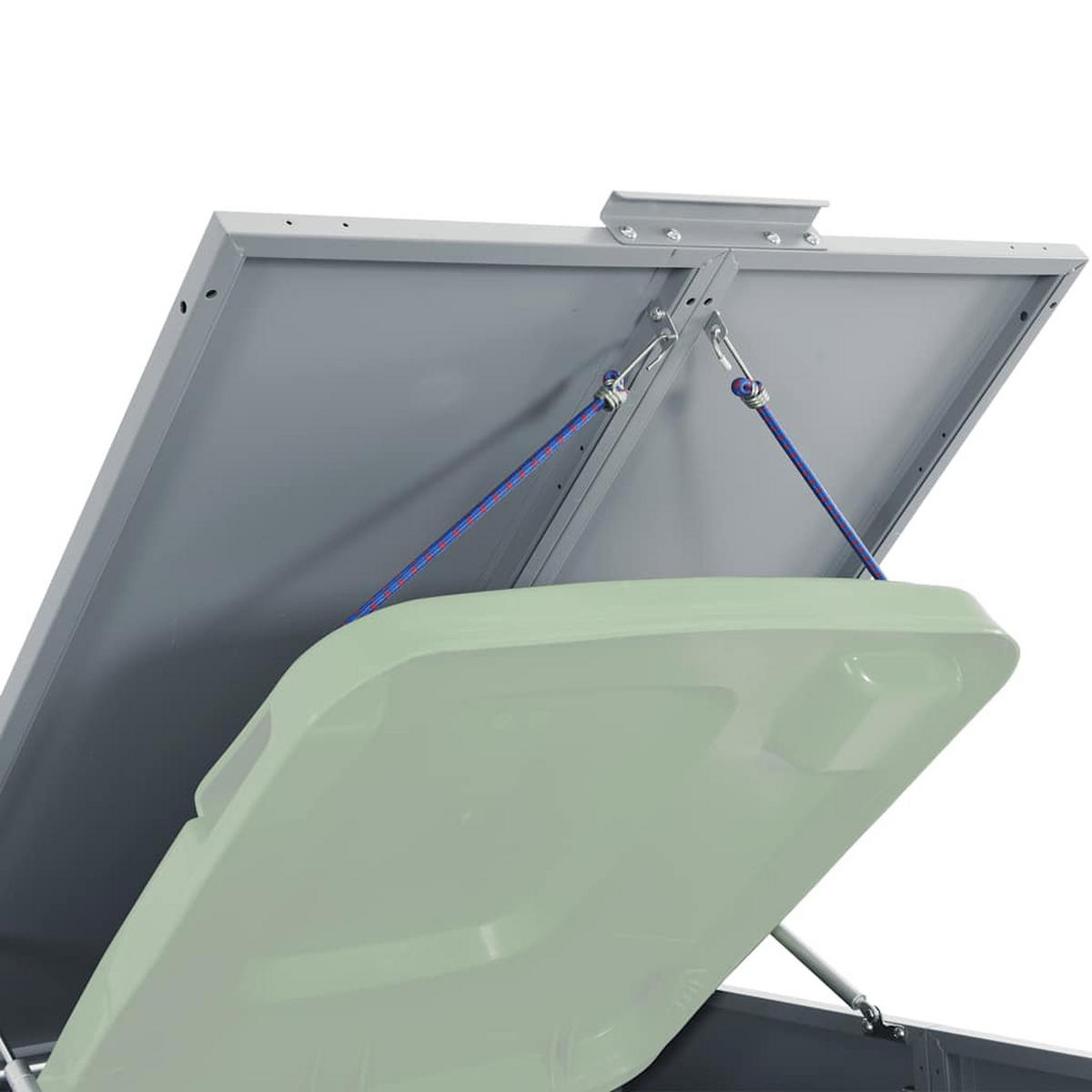 MÜLLTONNENBOX Gorilo für 1 Tonne Grau 69x79x117 cm - Grau, Metall (69/117/79cm) - DELUKE