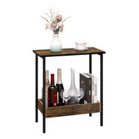BEISTELLTISCH 2 Regale Stauraum modern Sofa Tisch Dunkle Eiche - Braun, Holz (25/50/55cm) - Kaket