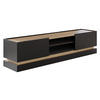 TV-LOWBOARD Zarpant 200 2K - Eichefarben/Schwarz, Holzwerkstoff (200/47/37cm) - MIRJAN24