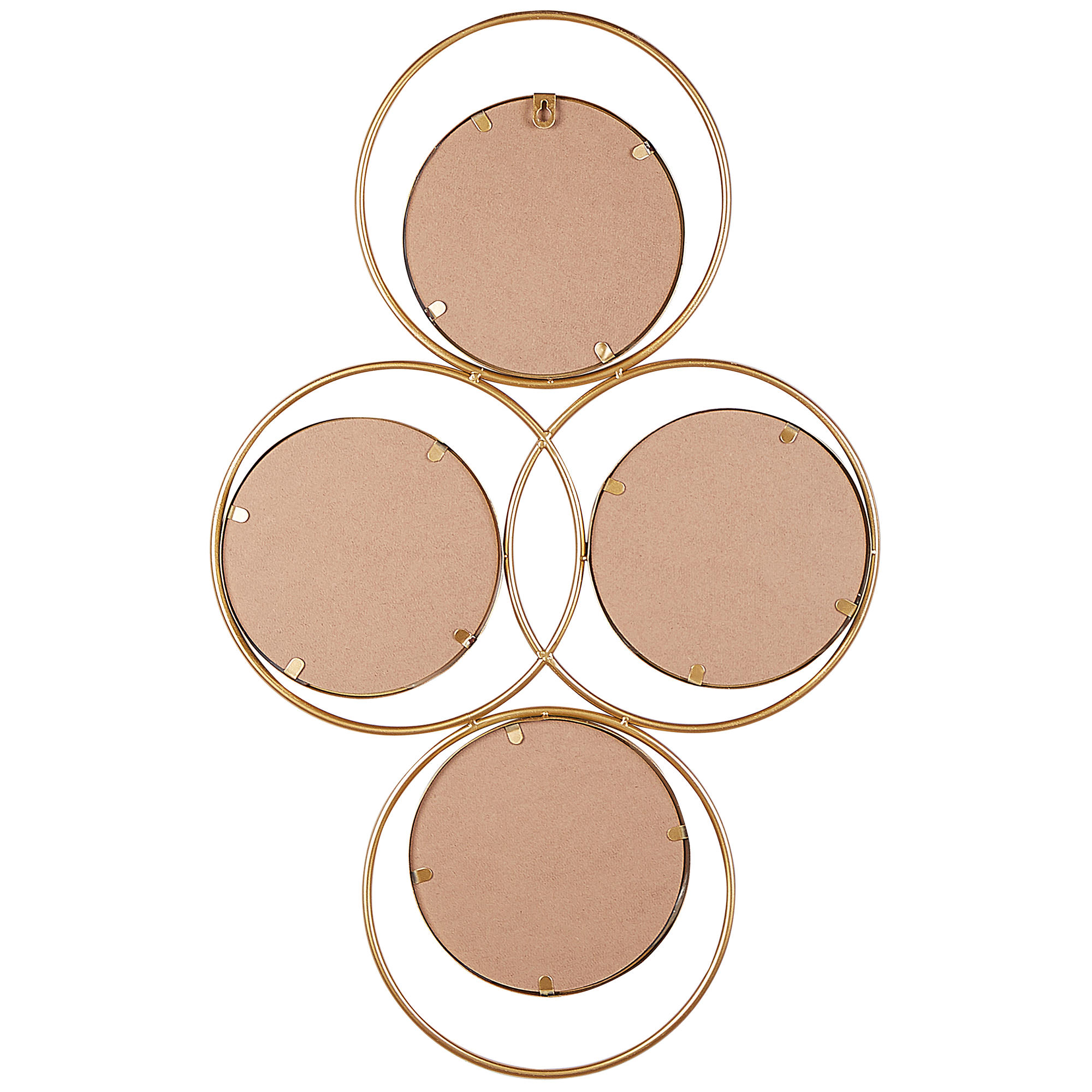WANDSPIEGEL gold 4-teilig 50/80 cm Lescar - Goldfarben, Metall (50/80/2cm) - Beliani