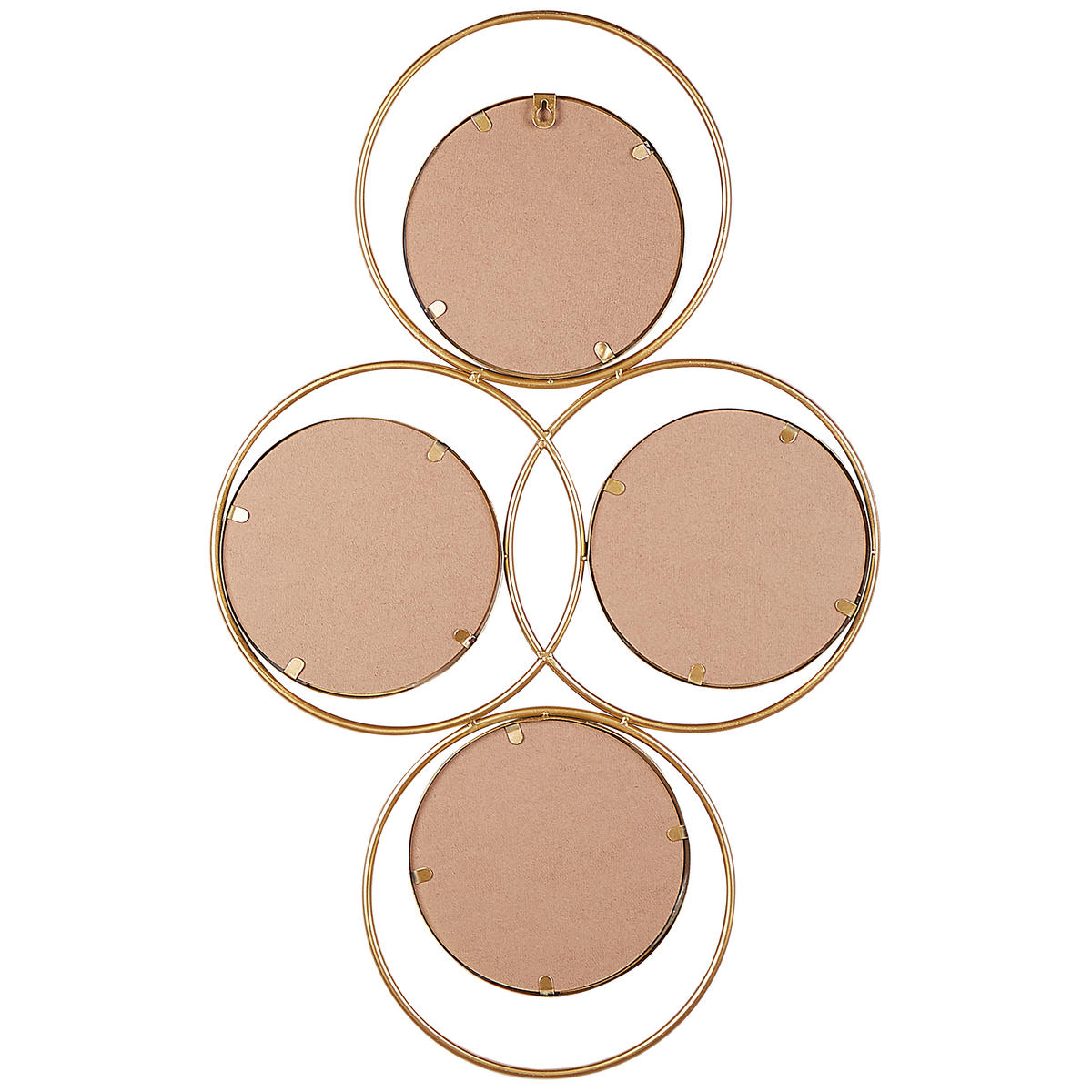 WANDSPIEGEL gold 4-teilig 50/80 cm Lescar - Goldfarben, Metall (50/80/2cm) - Beliani