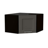ECKHÄNGESCHRANK Oslo W10/60/36 Schwarz / Dust Grey Matt 60 / 60 / 36cm - Schwarz/Grau, Holz/Holzwerkstoff (60/36/60cm) - Feldmann-Wohnen