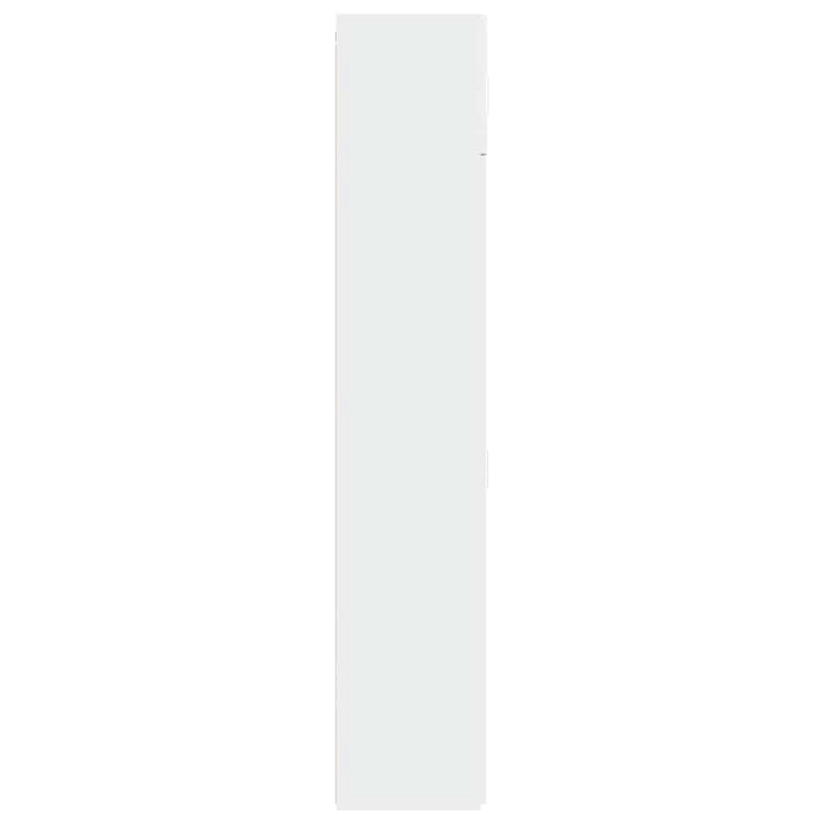 DREHTÜRENSCHRANK mit 8 Fächern 70/42,5/225 cm aus Holzwerkstoff Weiß - Weiß, Holz (70/225/42.5cm) - vidaXL