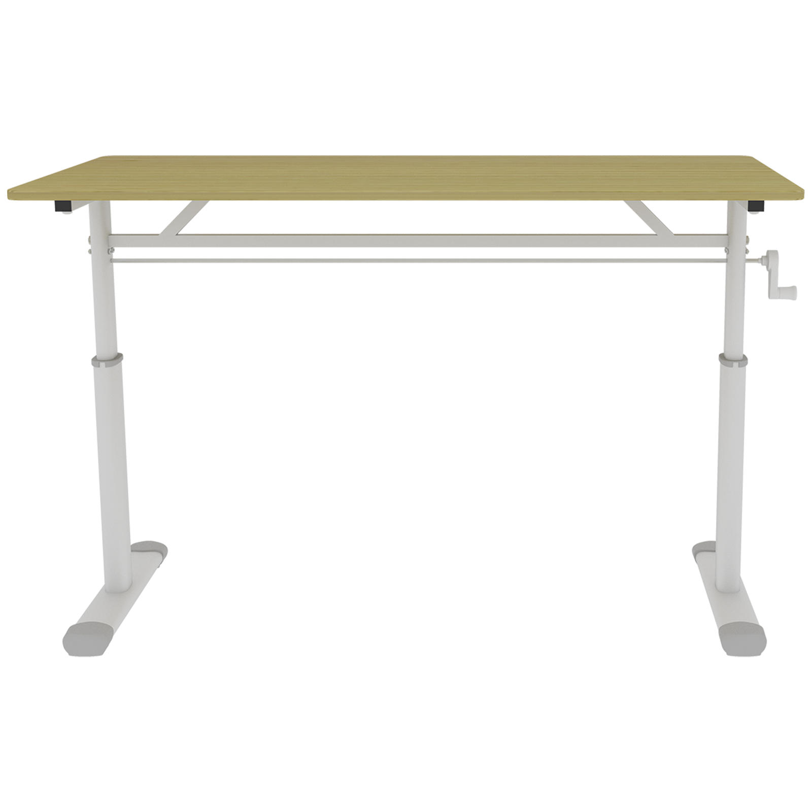 SCHREIBTISCH Holzfarben 120/60/90 cm Höhenverstellbar mit Metallrahmen - Naturfarben, Metall (60/120/90cm) - PANGIVO