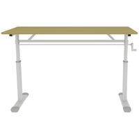 SCHREIBTISCH Holzfarben 120/60/90 cm Höhenverstellbar mit Metallrahmen - Naturfarben, Metall (60/120/90cm) - PANGIVO