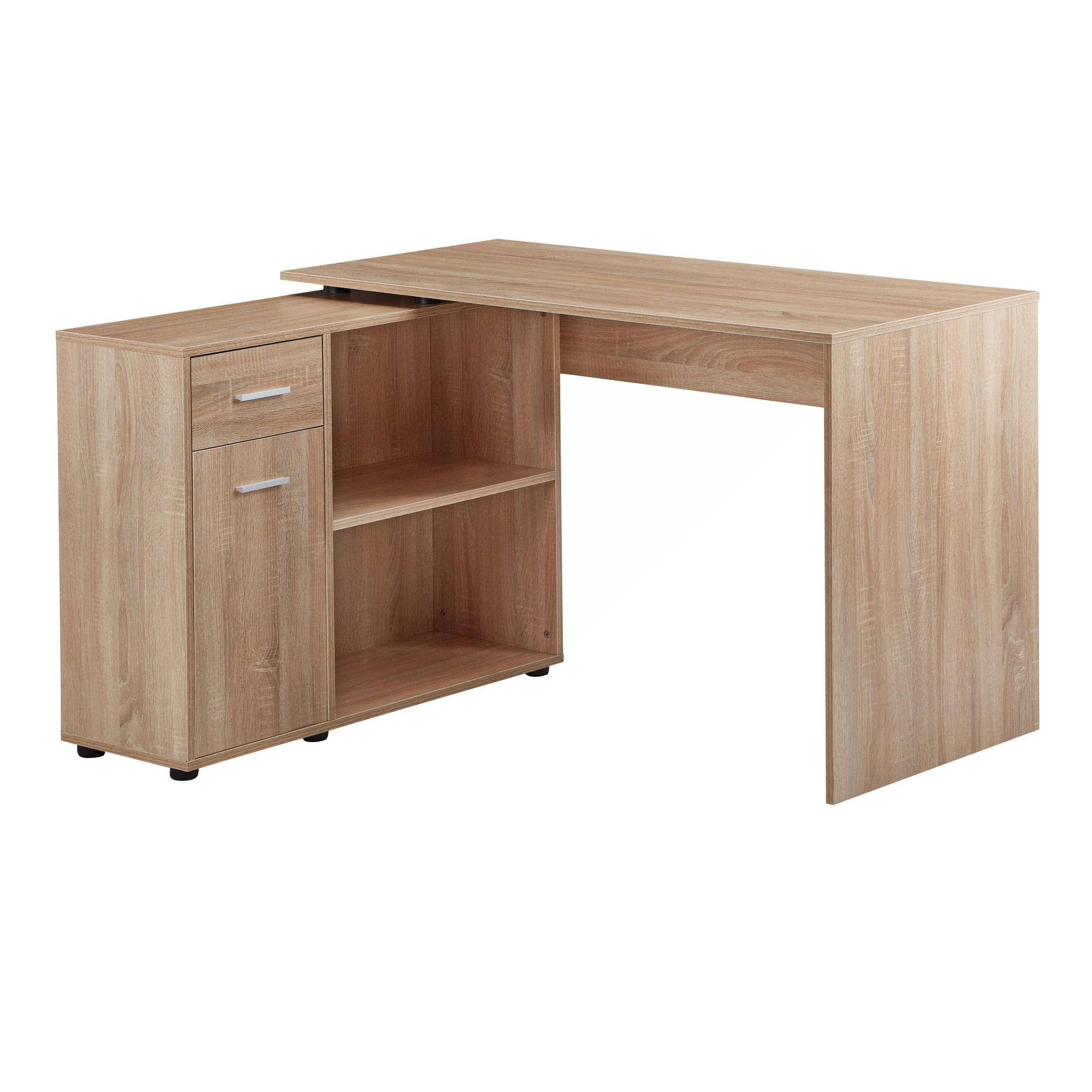 ECKSCHREIBTISCH BILIND Computertisch - Sonoma Eiche, Holzwerkstoff (106.5/120/75.5cm) - tinkaro