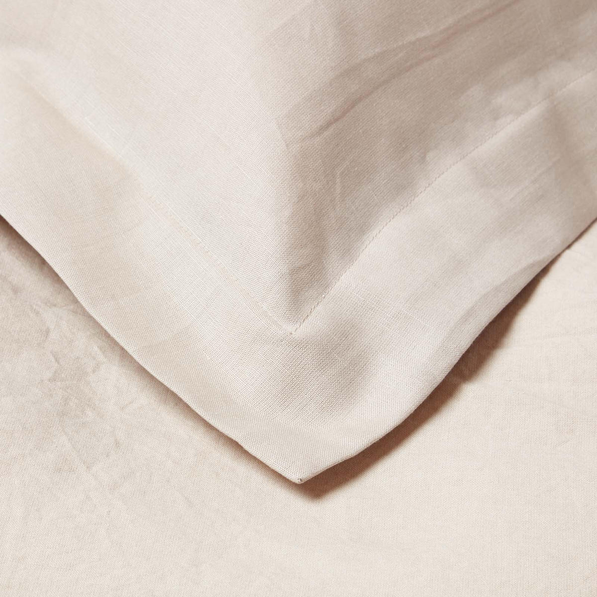 KISSENBEZUG Leinen mit Stehsaum - Beige, Textil (50/90cm) - Homescapes