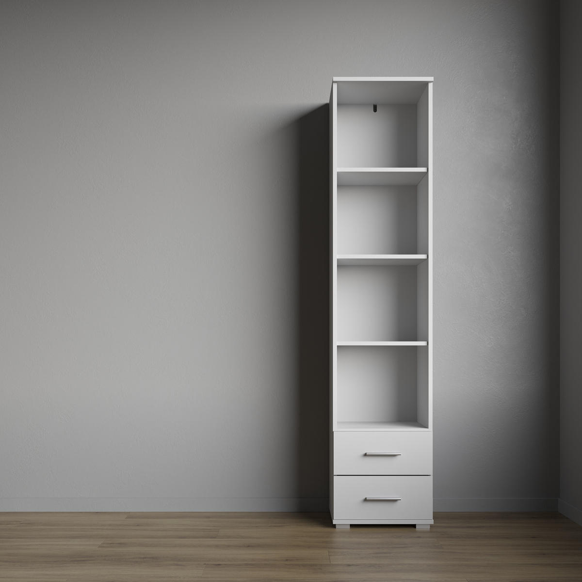 BÜCHERREGAL Weiß 40/180/34 - Weiß, Holzwerkstoff (40/180/34cm) - RAUMHIRSCH FURNITURE