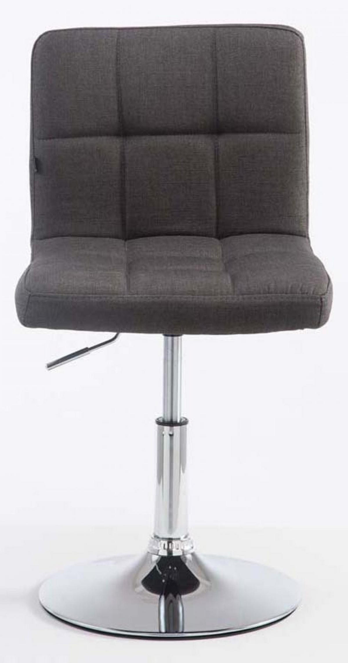 DREHSTUHL 2er Set Stoff dunkelgrau - Chromfarben/Dunkelgrau, Textil/Metall (44/74/49cm) - CLP