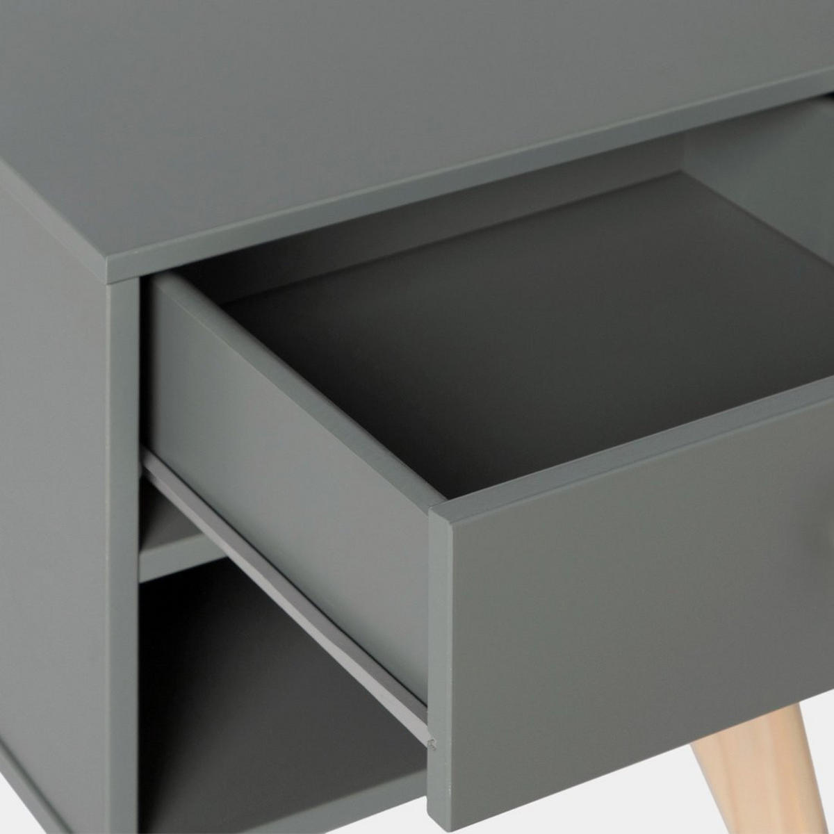 NACHTTISCH MIT 1 SCHUBLADE Luke Grün 40 cm x 53 cm - Grün, Holzwerkstoff (40/53/35cm) - Klast Home