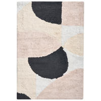 KOUPELNOVÁ PŘEDLOŽKA Béžová 60/90 cm Bavlna Sanoli - bílá/černá, textil (60/90cm) - Beliani