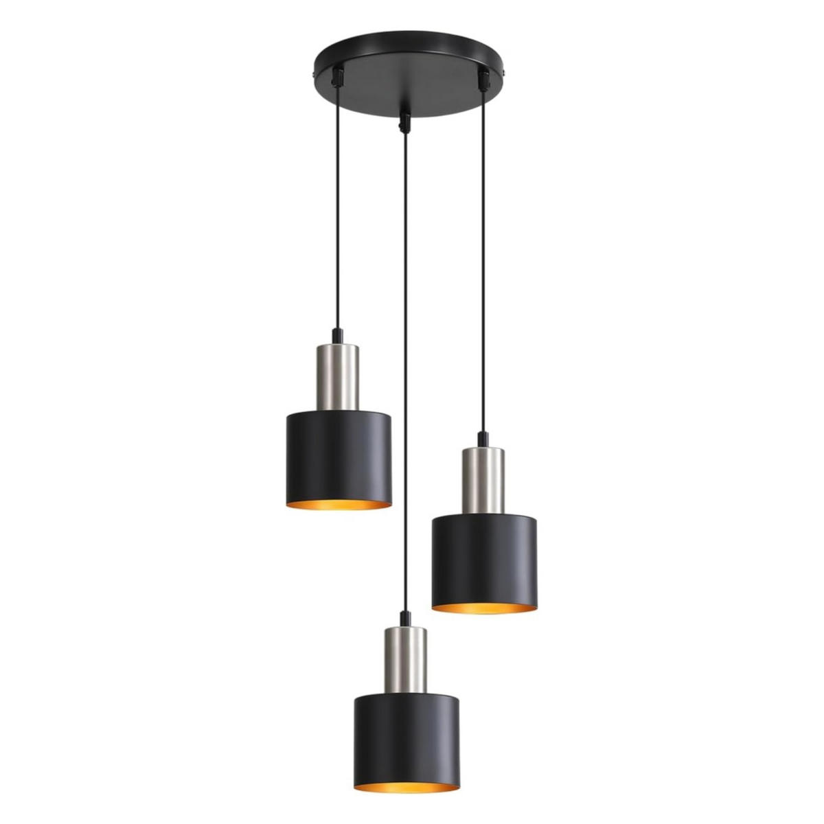 PENDELLEUCHTE Michael 22/12/173.5 cm - Schwarz, Metall (22/12/173.5cm) - ZMH