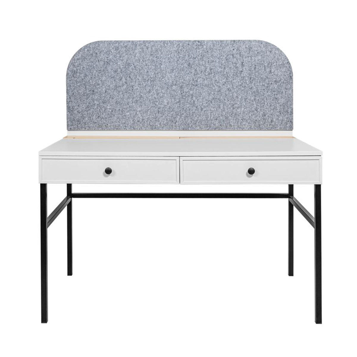 SCHREIBTISCH Lumi Weiß und Schwarz - Weiß, Holzwerkstoff (120/64/126.5cm) - Petits-meubles
