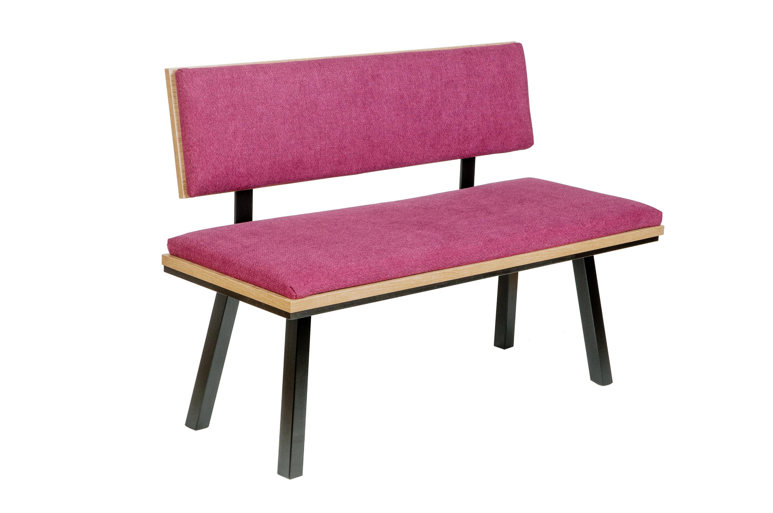 SITZBANK Die Elegante - Violett/Schwarz, Holz/Textil (48/88/125cm) - Kundler Home