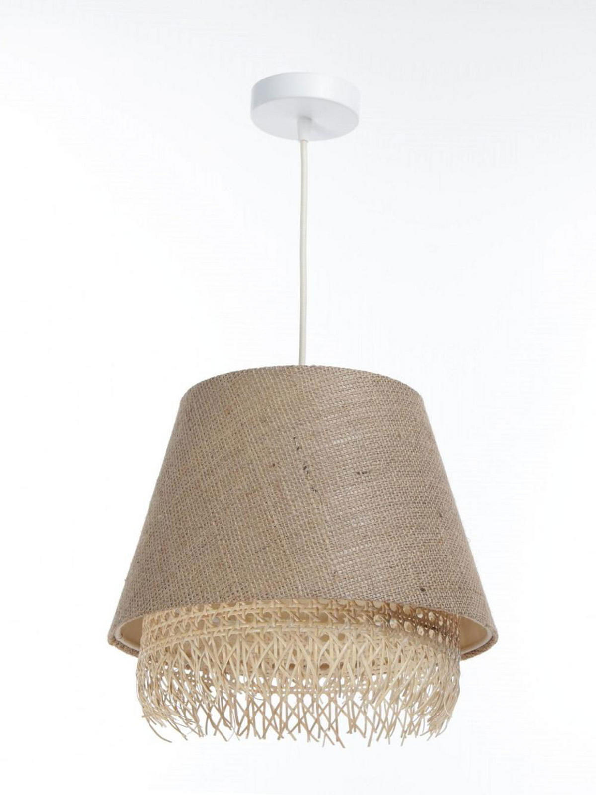 HÄNGELEUCHTE Beige 30/27 cm - Beige, Naturmaterialen (30/1.3/27cm) - ONZENO