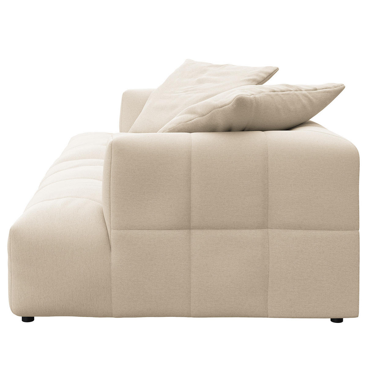 BIGSOFA - Beige/Schwarz, Holz/Kunststoff (270/72/93cm) - home24