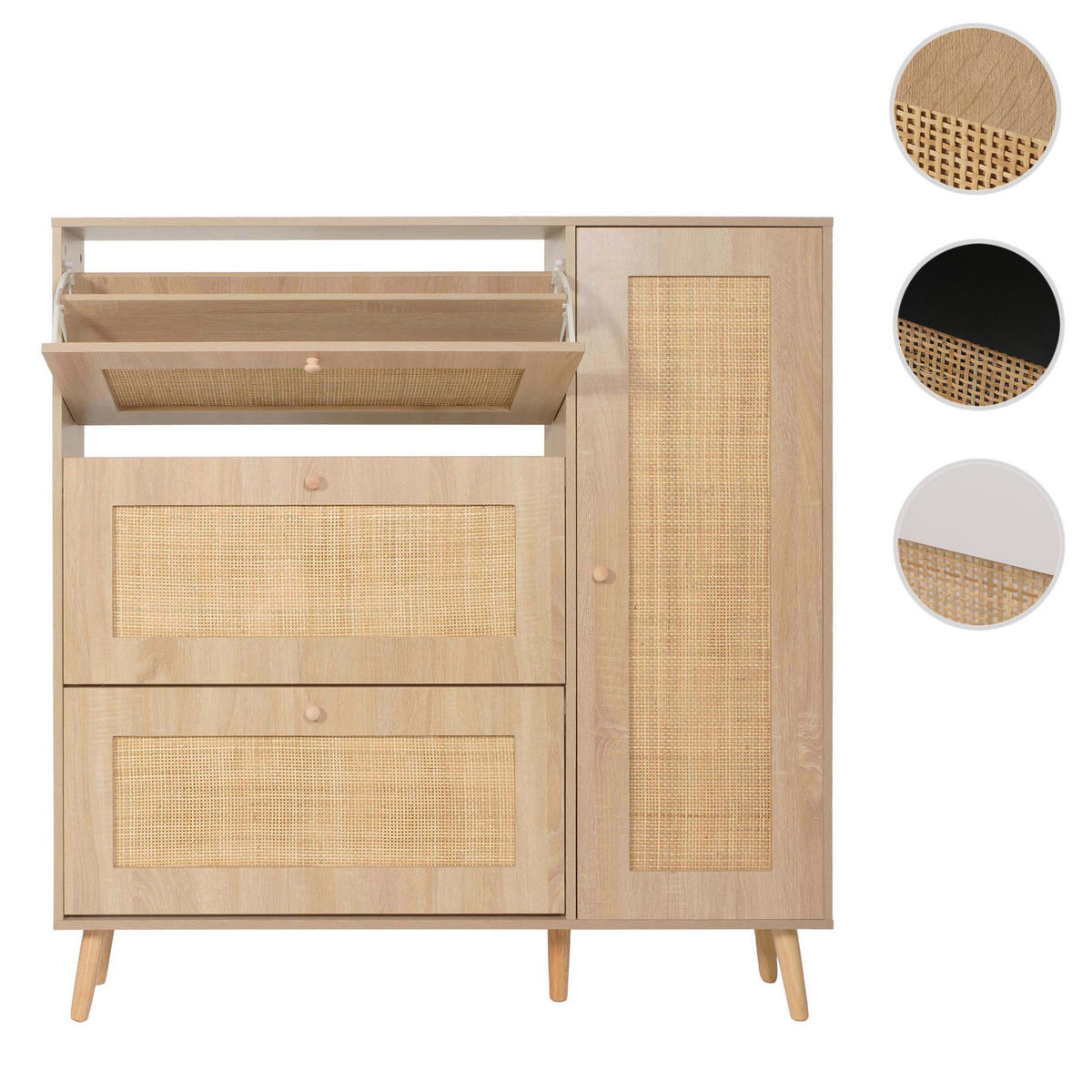 RATTAN-SCHUHKIPPER Braun - Braun, Holz (120/127/24cm) - MCW