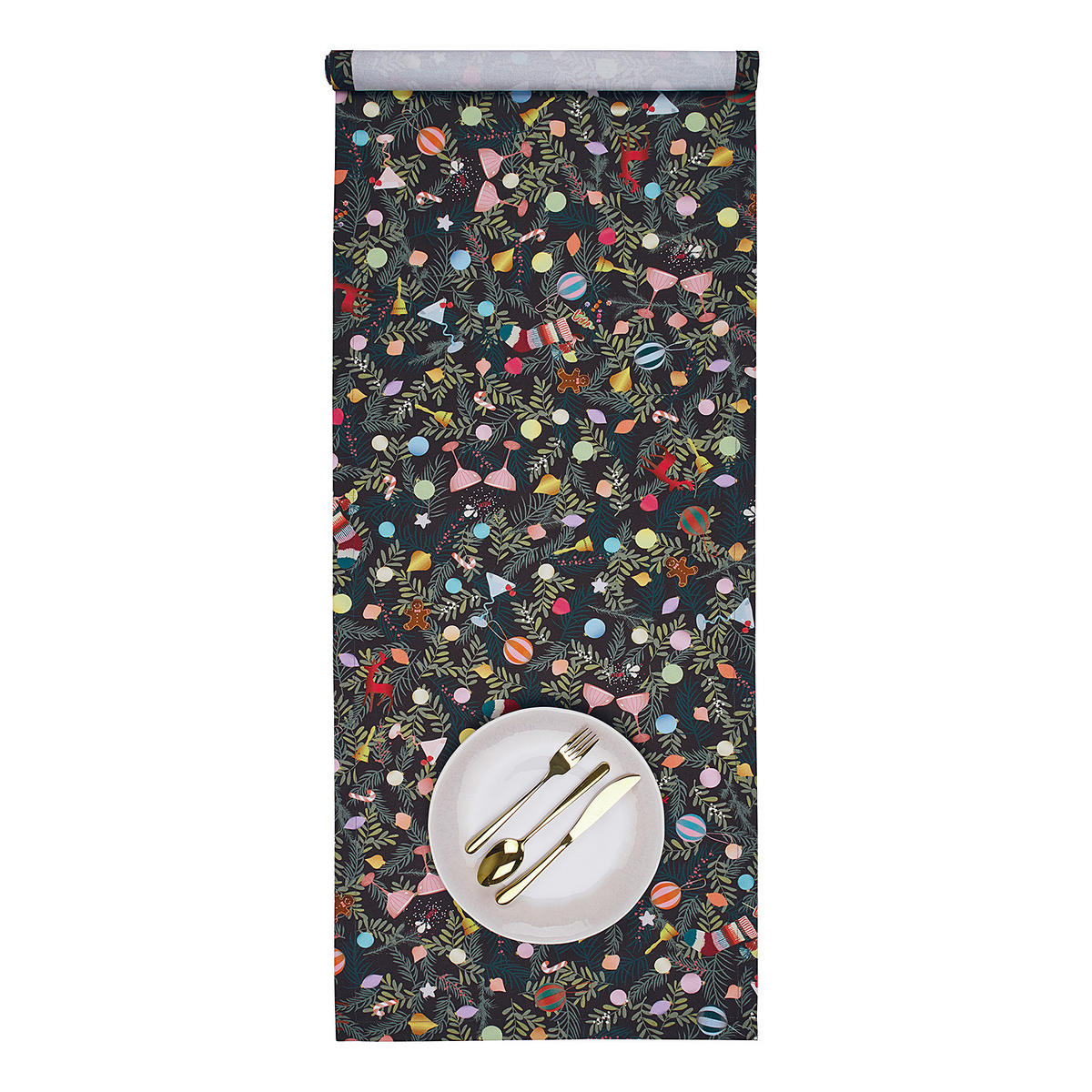 TISCHLÄUFER Christmas Cheers - Multicolor, Textil (50/160cm) - BUTLERS