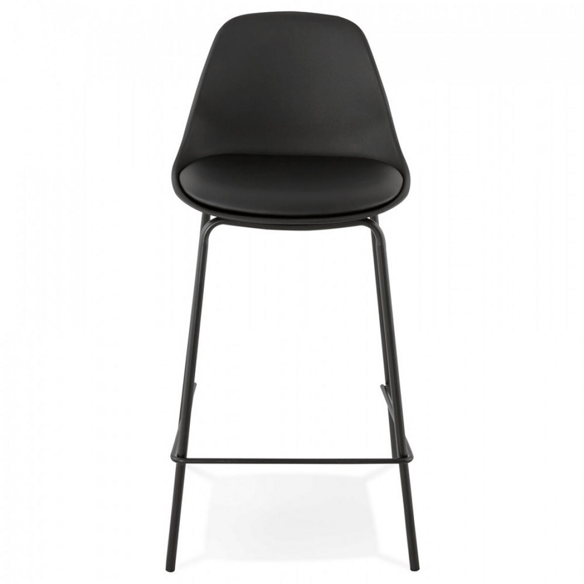 BARHOCKER Schwarz 41.5x86.5x42cm - Schwarz, Kunststoff/Metall (41.5/86.5/42cm) - AlterEgo