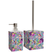 BADEZIMMER Set Kolibri - Lila, Kunststoff (7/17/7cm) - Sanilo