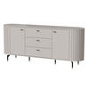 SIDEBOARD Zante Graubeige 190 cm - Taupe/Goldfarben, Holzwerkstoff/Metall (190/81/40cm) - Selsey