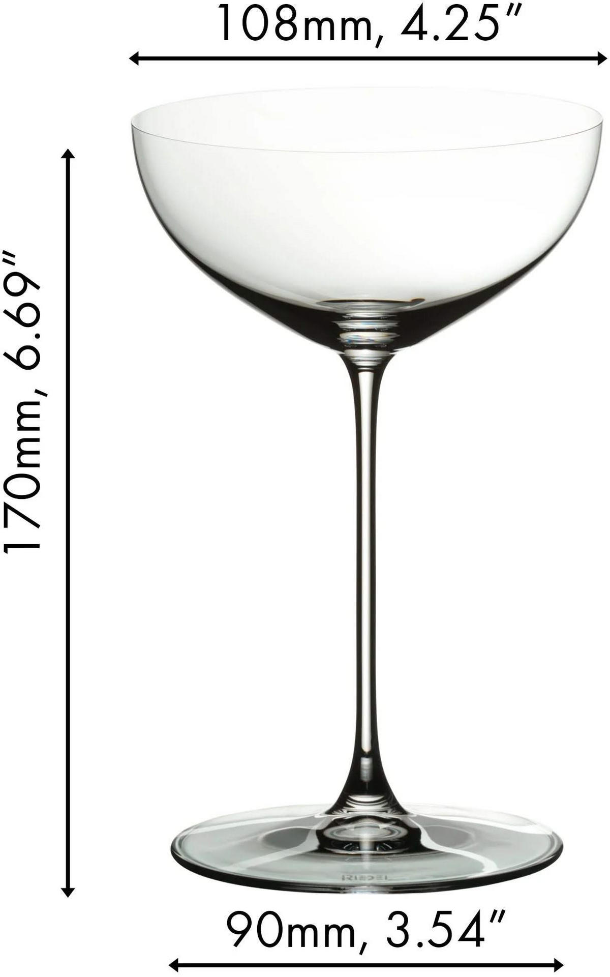 SEKTSCHALE Veritas Coupe, 2er Set, Hochwertiges Glas - Transparent, Glas (0.24L) - Riedel