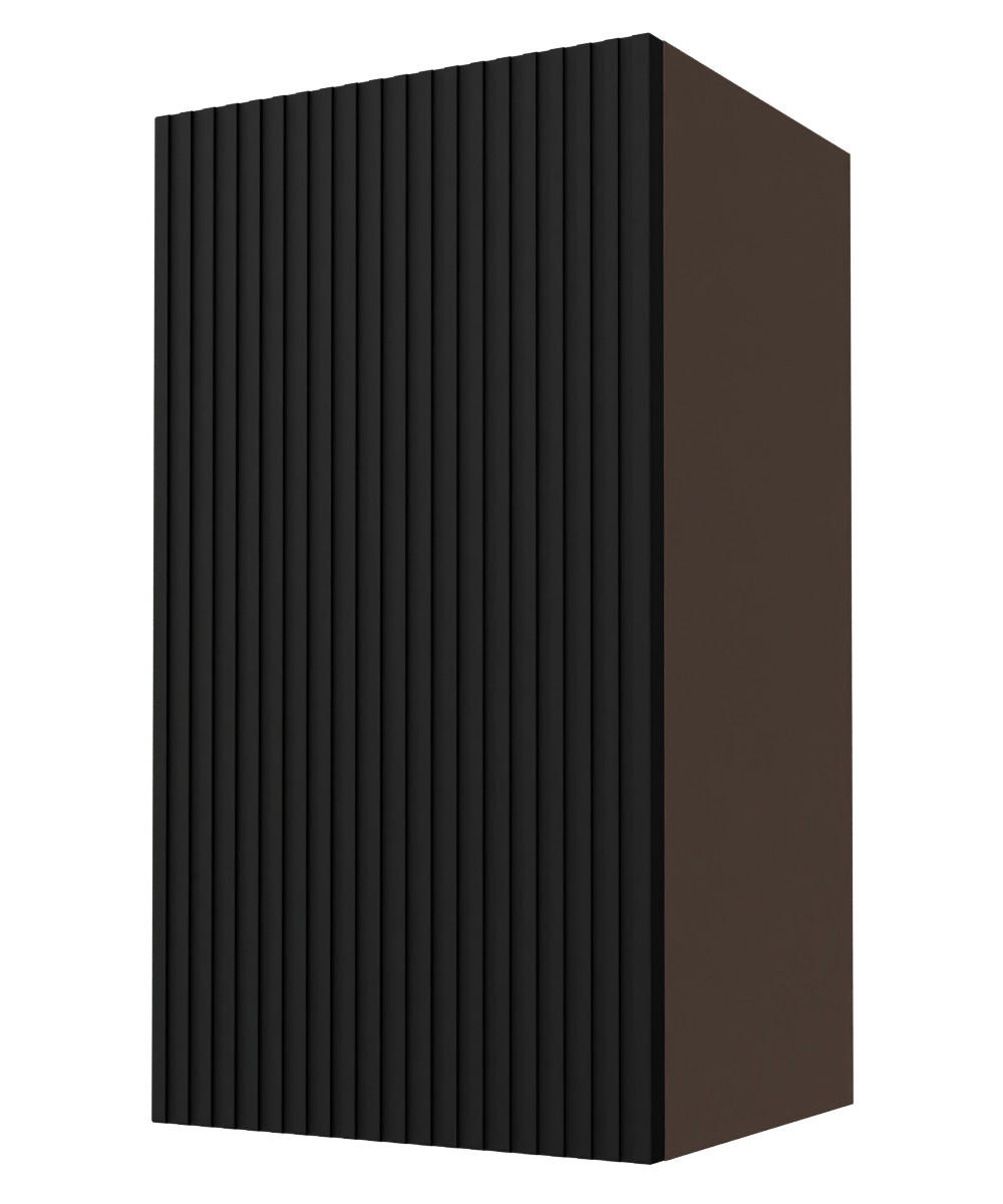 Feldmann-Wohnen Hängeschrank Schwarz, Dunkelgrau 40x72x32.5 cm