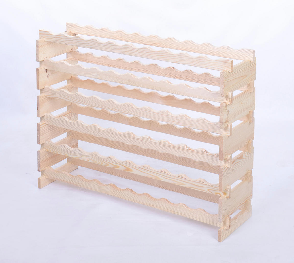 WEINREGAL VINOTECA FLEX PRO HxBxT 79x103x28cm 60 Flaschen auf 6 Ebenen Natur unbehandelt - Naturfarben, Holz (103/79/28cm) - PROREGAL