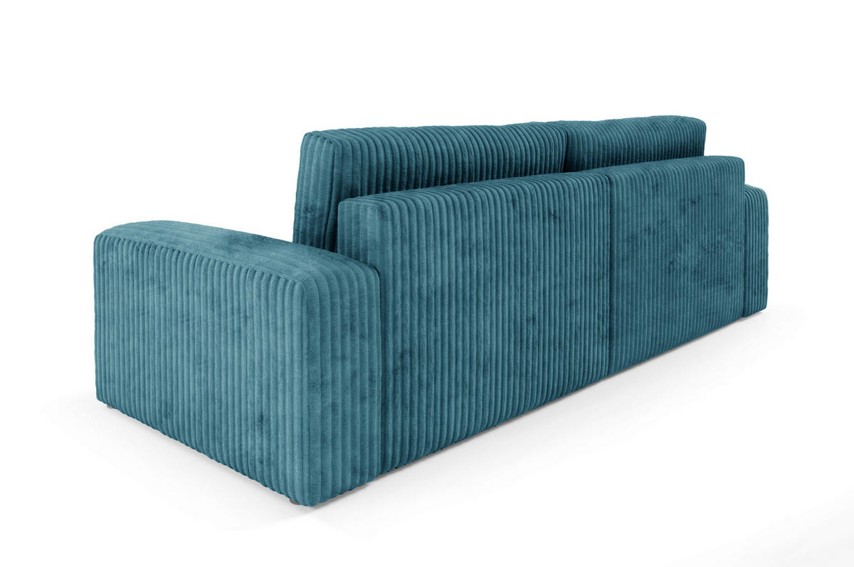 SCHLAFSOFA 4-Sitzer Cord Türkis - Türkis, Textil (244/70/102cm) - Furnisell