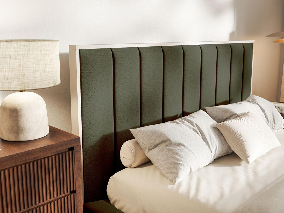 POLSTERBETT Togents Dunkelgrün mit Chenillebezug und Bettkasten, 140x200 cm - Dunkelgrün, Textil (140/200cm) - Selsey