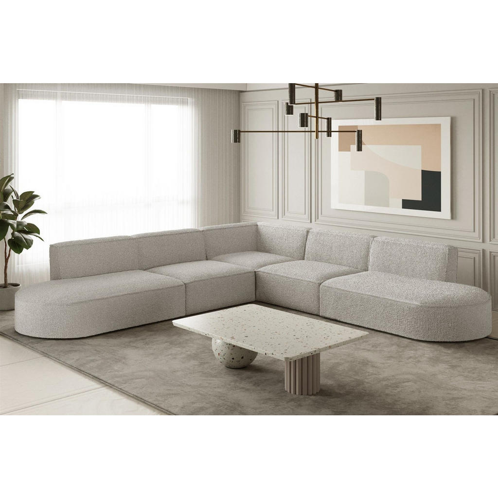Thumbnail - Fun Möbel Ecksofa, Perlmutt, Textil, L-Form, 276x276 cm, Wohnzimmer, Sofas & Couches, Wohnlandschaften, Ecksofas