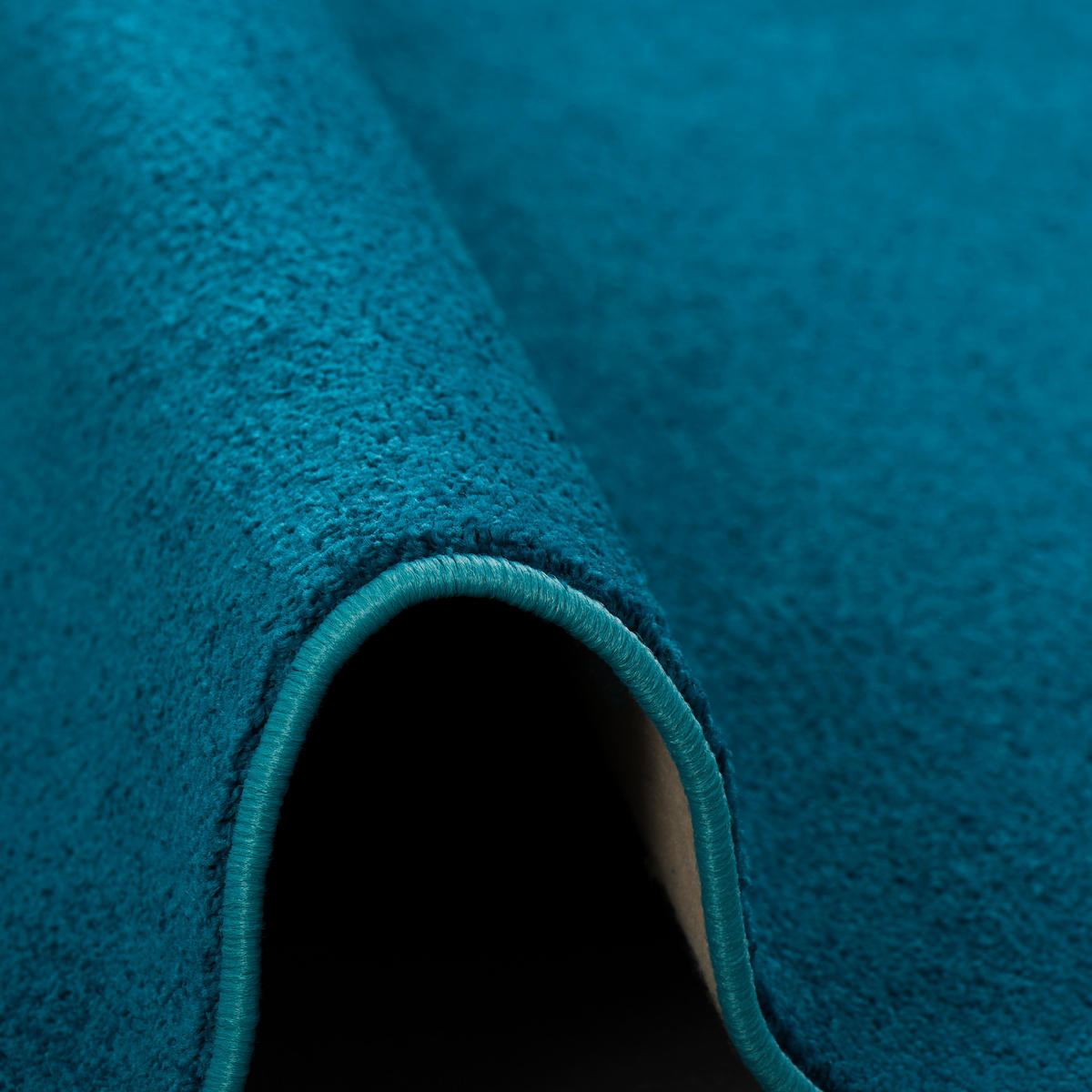 HOCHFLOR VELOURS LÄUFER TEPPICH LUNA - Petrol, Textil (80/400cm) - Snapstyle