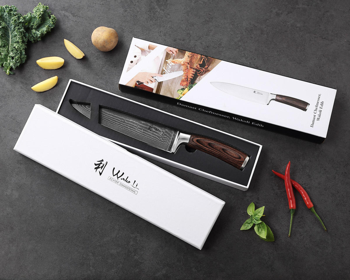 CHEFMESSER I EDIB - Braun, Holz/Metall (30cm) - Wakoli