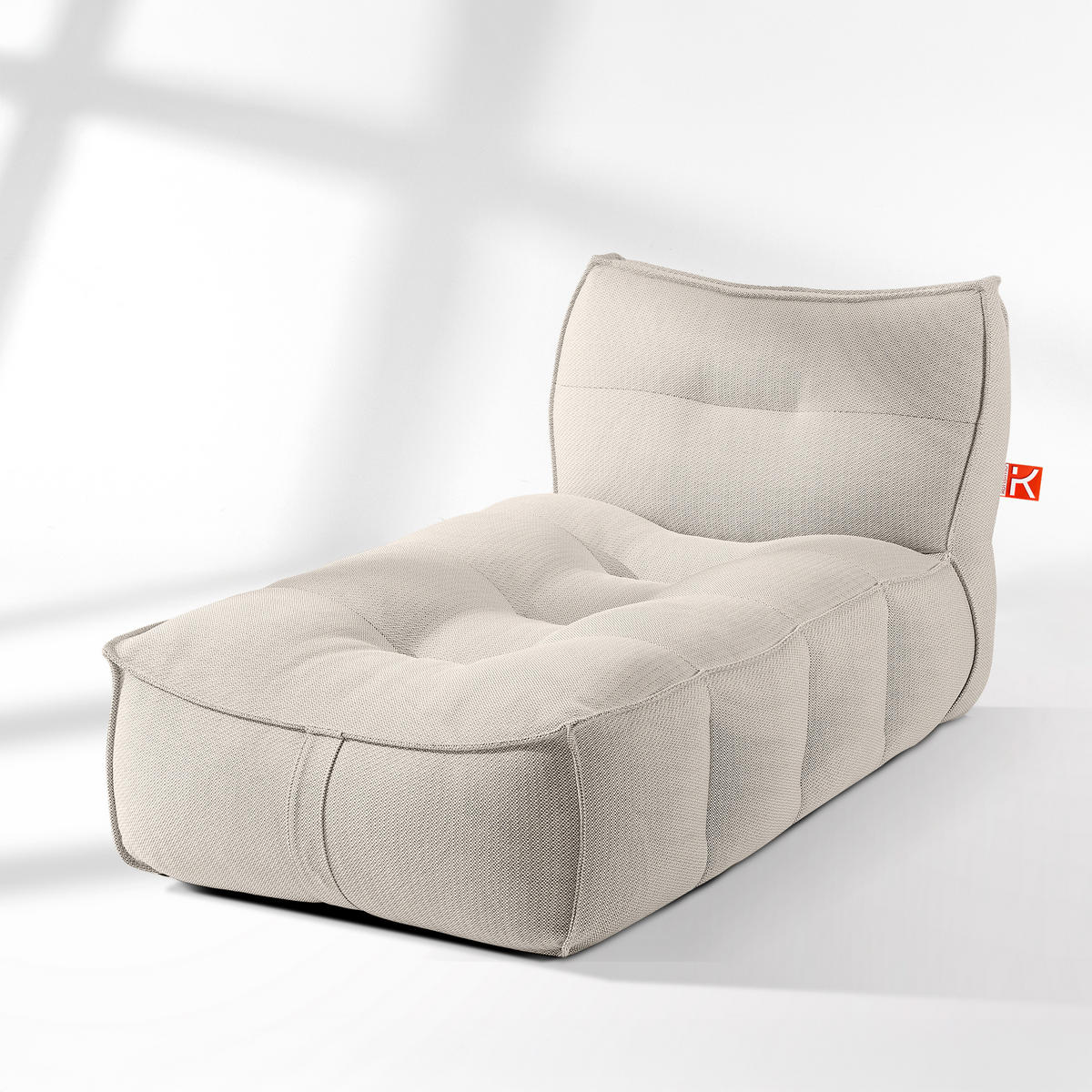 GARTENLIEGE LOVIA Sonnenliege, Dunkelbeige/Weiß - Beige, Textil (90/82/174cm) - KONSIMO®