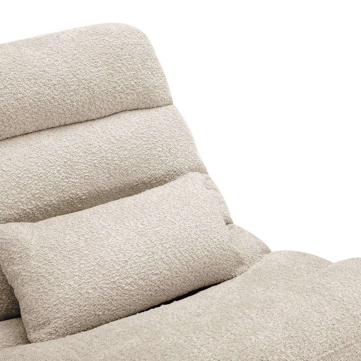 SCHAUKELSESSEL - Beige/Schwarz, Textil/Metall (82/83/89cm) - home24