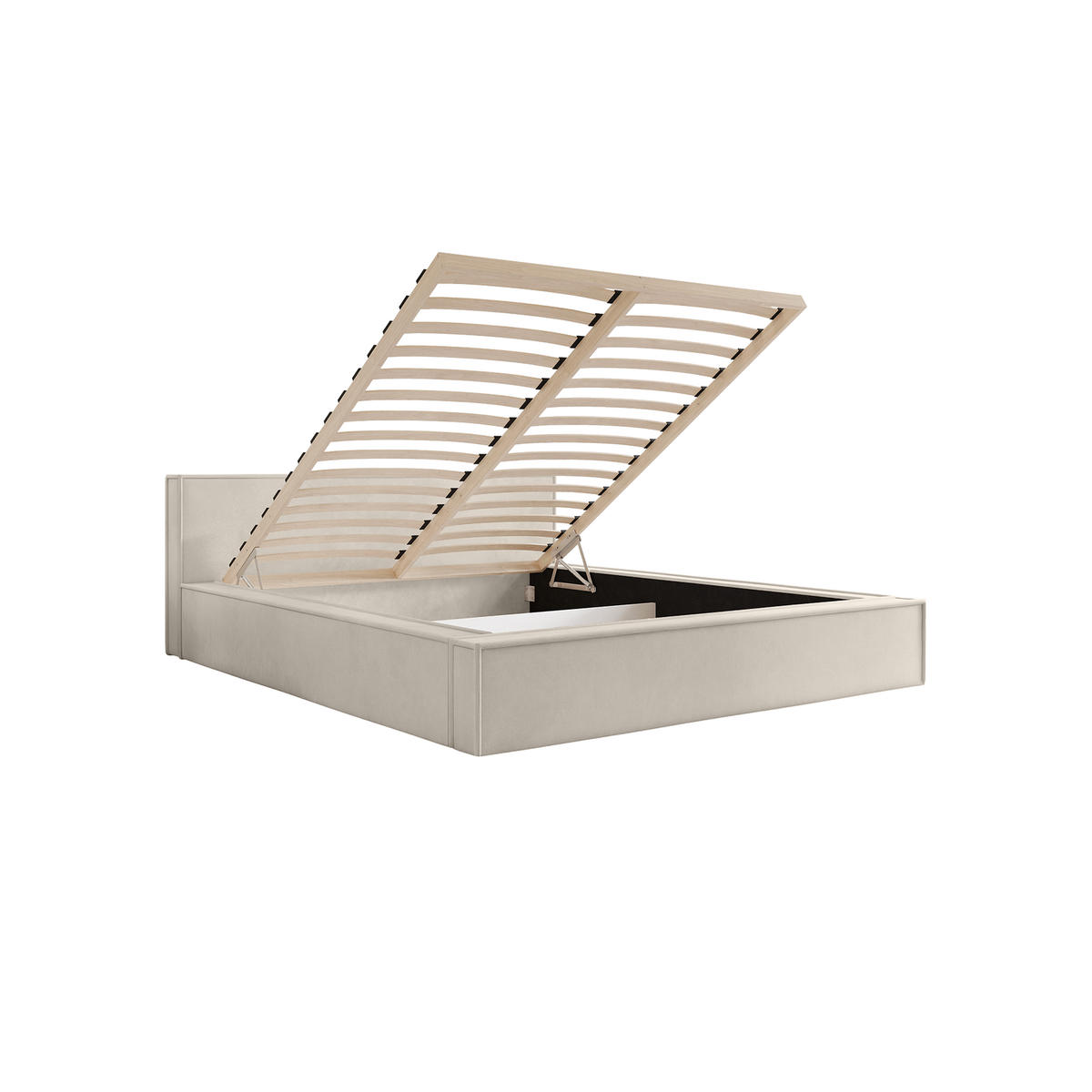 POLSTERBETT Mendocino Classic Low 180x200 cm, Mocca - Greige, Textil (180/200cm) - Fedve