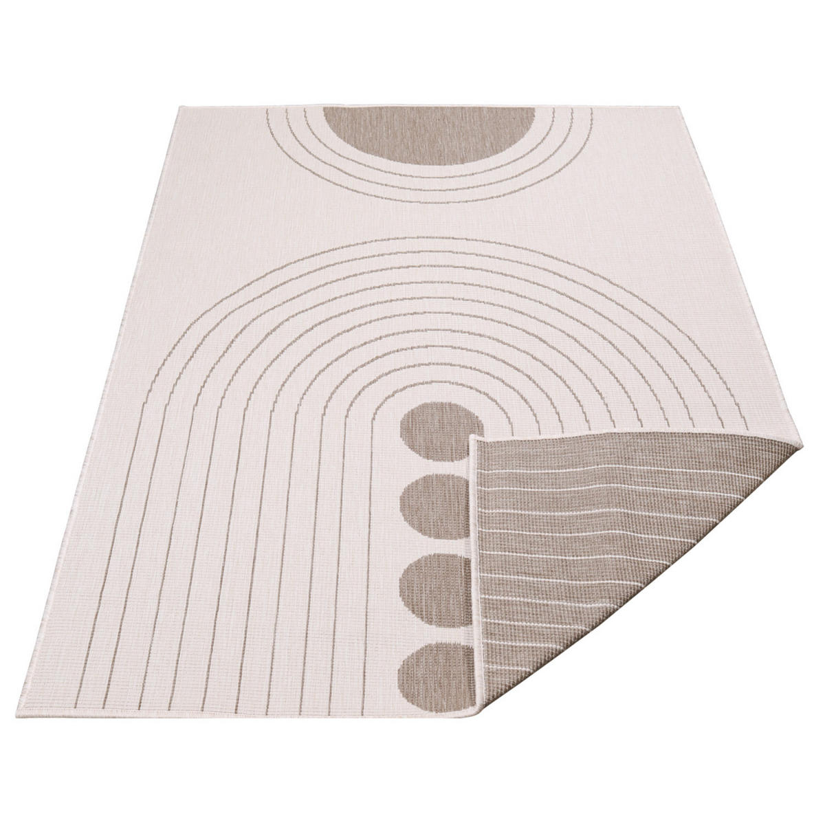 OUTDOOR-TEPPICH DuoRug 5739 Creme 120x170 cm - Beige, Textil (120/170cm) - carpet city