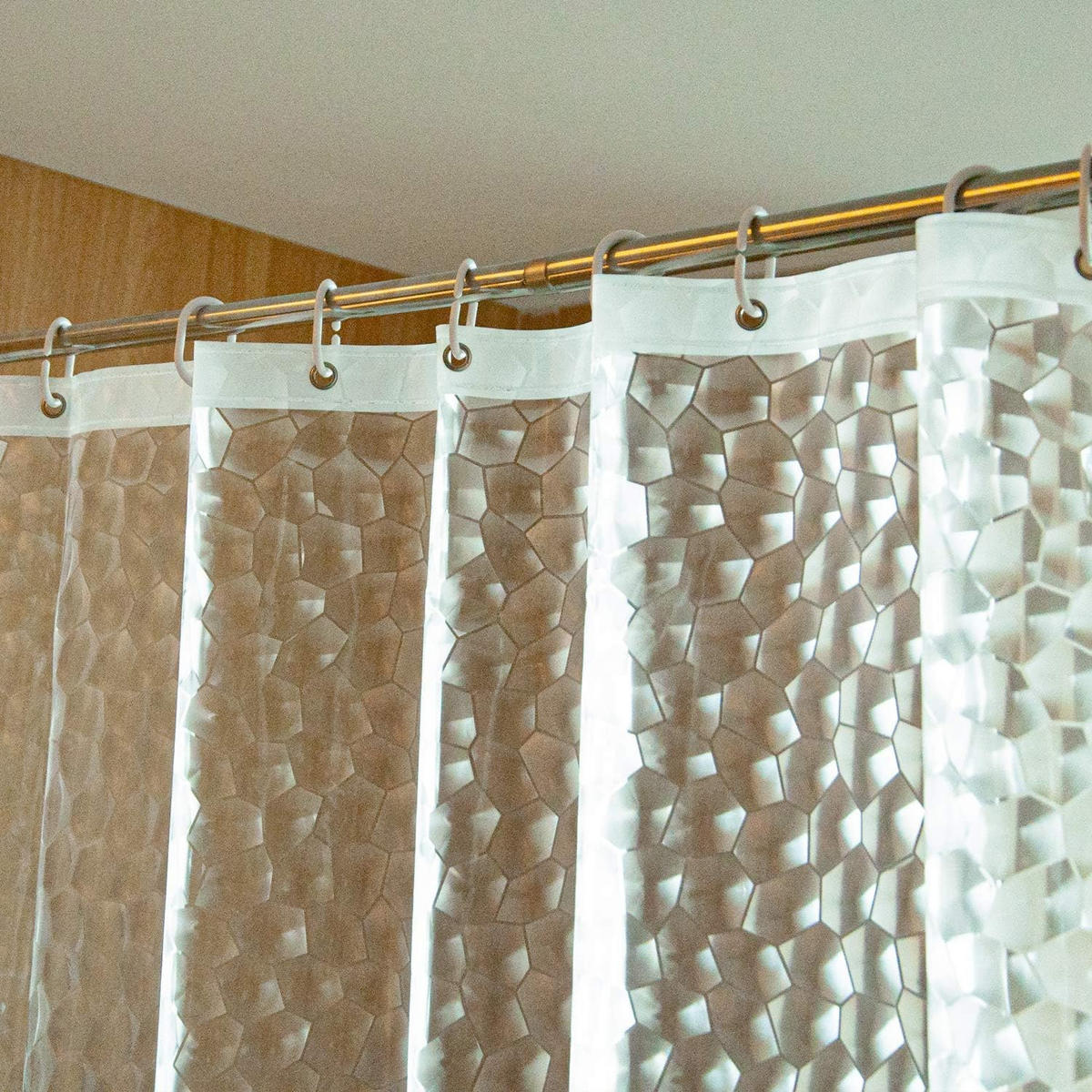 DUSCHVORHANG EVA transparent - Transparent, Kunststoff (180/150cm) - MCBOSON