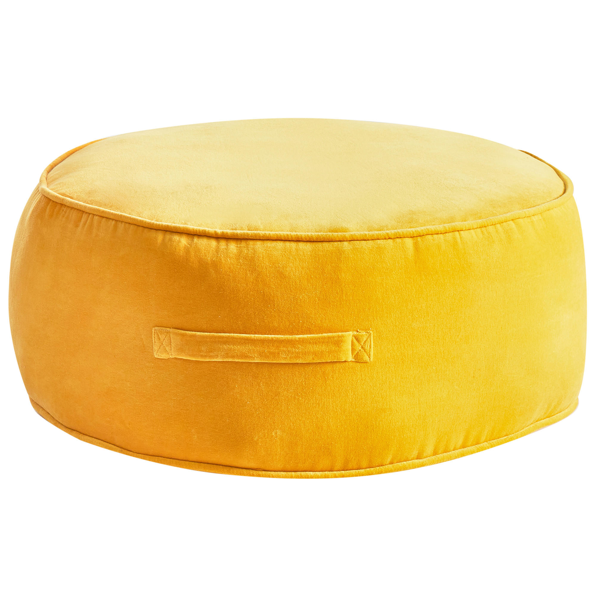POUF Gelb Yulle - Gelb, Textil (60/25/60cm) - Beliani