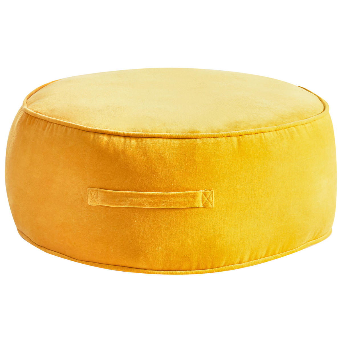 POUF Gelb Yulle - Gelb, Textil (60/25/60cm) - Beliani