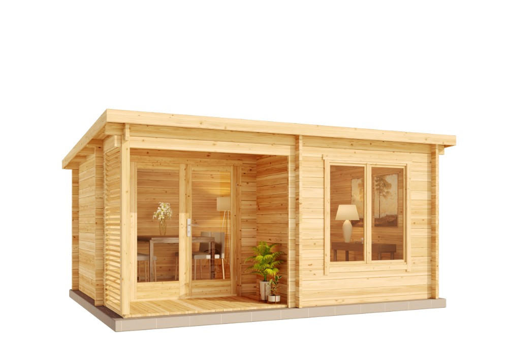 Alpholz Gartenhaus Natur 490x230x370 cm