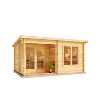 GARTENHAUS Holz Orkus Compact - Naturfarben, Holz (490/230/370cm) - Alpholz