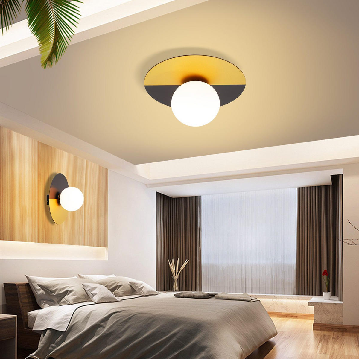 DECKENLEUCHTE Bremerhaven 28/28/5 cm - Goldfarben, Metall (28/28/5cm) - Nettlife