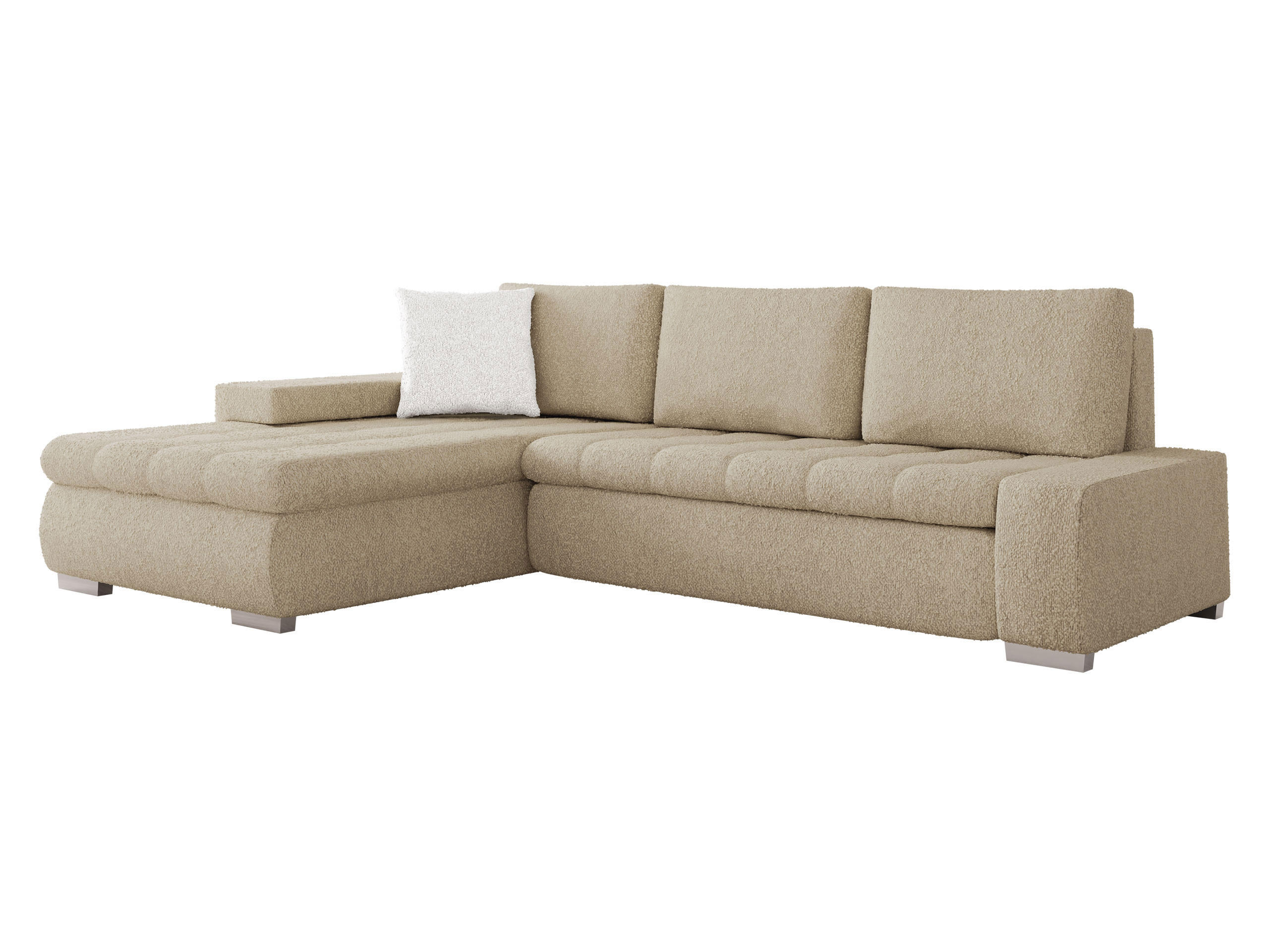 ECKSOFA Orkan Mini Premium - Naturfarben, Holz/Textil (265/185cm) - MIRJAN24