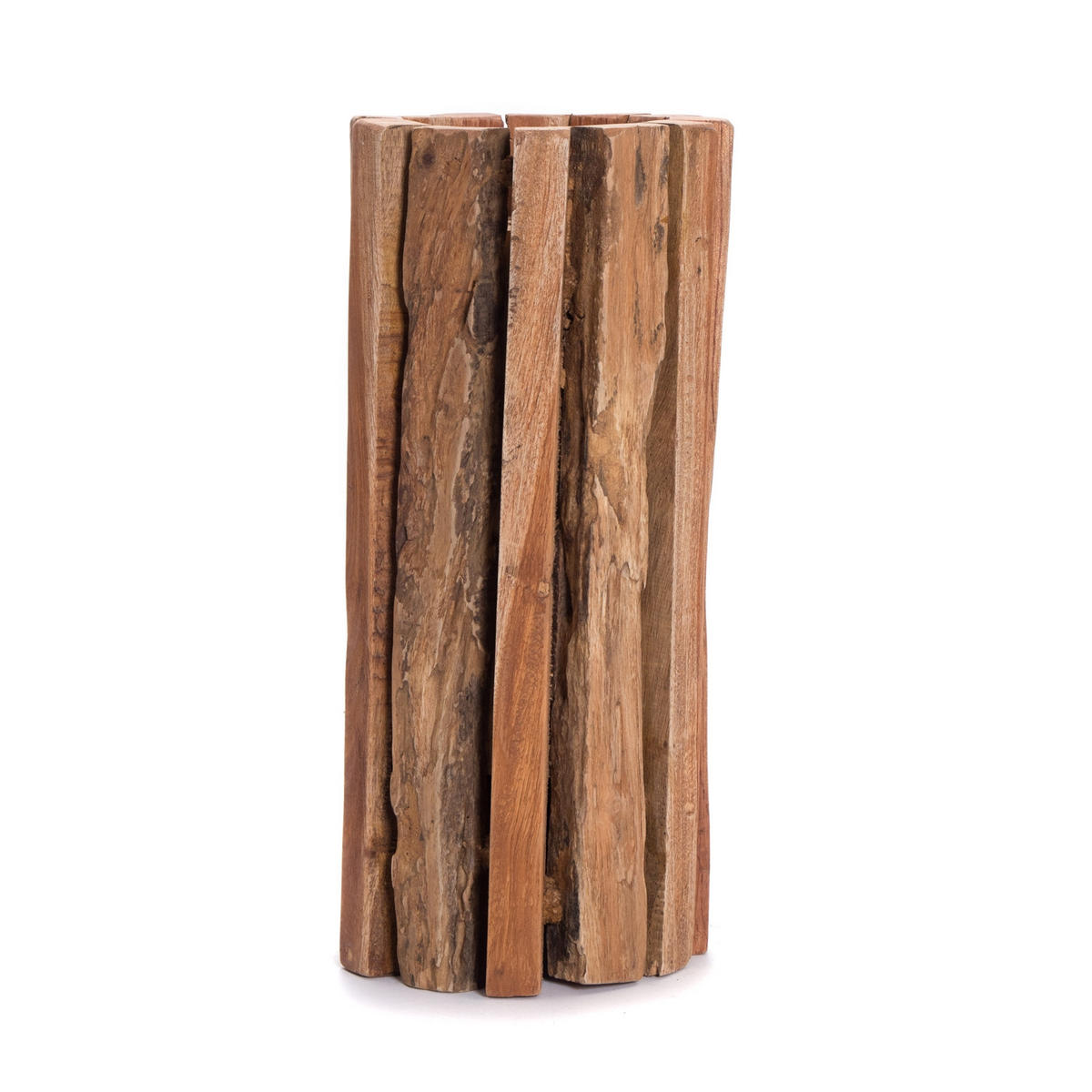 DEKO-SÄULE Spira 40 Massivholz, rund, für Pflanzen, Kerzen naturfarben - Naturfarben, Holz (6/18/40cm) - CREEDWOOD