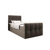 BOXBETT MANHATTAN mit Matratze H3, Bonell und Topper 90x200 Monolith 15 - Braun, Textil (90/200cm) - Bedante